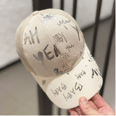 Кепка-бейсболка Написи 8425 56-58 см бежева