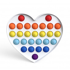 Антистрес іграшка Pop It Біле серце пупирка 5073