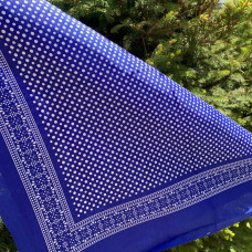 Бандана з візерунком Горошок 10548 55х55 см синя