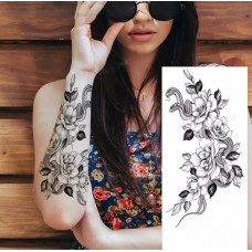 Тимчасове тату водостійке 3D велике Змії FF-105 17.5х8.5 см