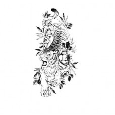 Тимчасовий тату водостійкий 3D великий Тигр HD-30 17.5х8 см
