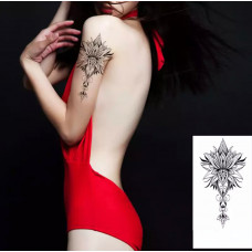 Тимчасове тату водостійке 3D велике Лотос FF-115 17.5х8.5 см