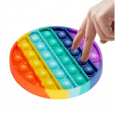 Антистрес іграшка Pop It Коло пупирка веселка 5013