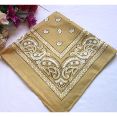 Бандана з візерунком Класик 10383 55х55 см бежева