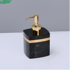 Дозатор для рідкого мила Мармур 11765 8.5х7.5х16 см 400 мл чорний