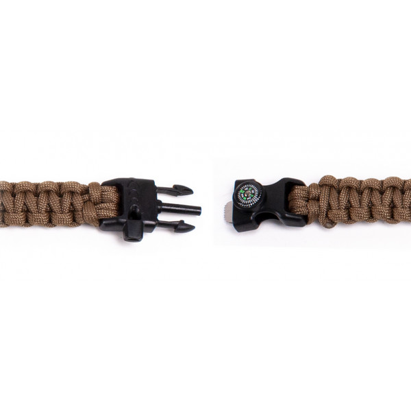 Браслет із паракорду для виживання Paracord ЗСУ Туреччина 7125 койот