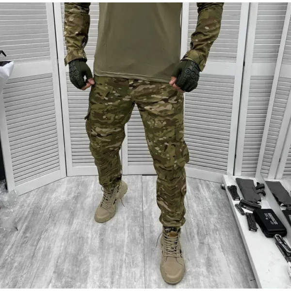 Брюки тактичні мультикам ЗСУ Туреччина 7332 XL зелені