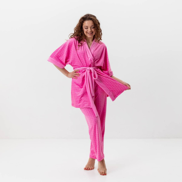 Комплект жіночий з плюшевого велюру штани та халат Victoria's Secret 3418_L 15957 L