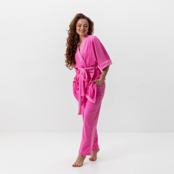 Комплект жіночий з плюшевого велюру штани та халат Victoria's Secret 3418_L 15957 L