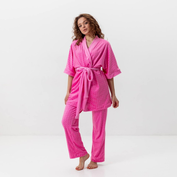 Комплект жіночий з плюшевого велюру штани та халат Victoria's Secret 3418_M 15956 M