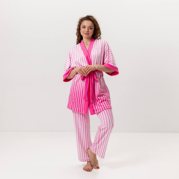 Комплект жіночий з плюшевого велюру штани та халат Victoria's Secret Pink 3432_M 16012 M