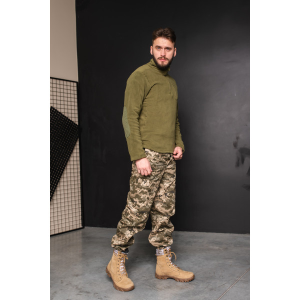 Кофта флісова чоловіча військова тактична ESDY ЗСУ (ЗСУ) 8872 XXL хакі