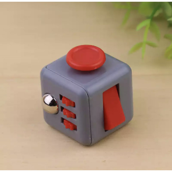 Кубик антистрес Fidget Cube 14135 сірий з червоним