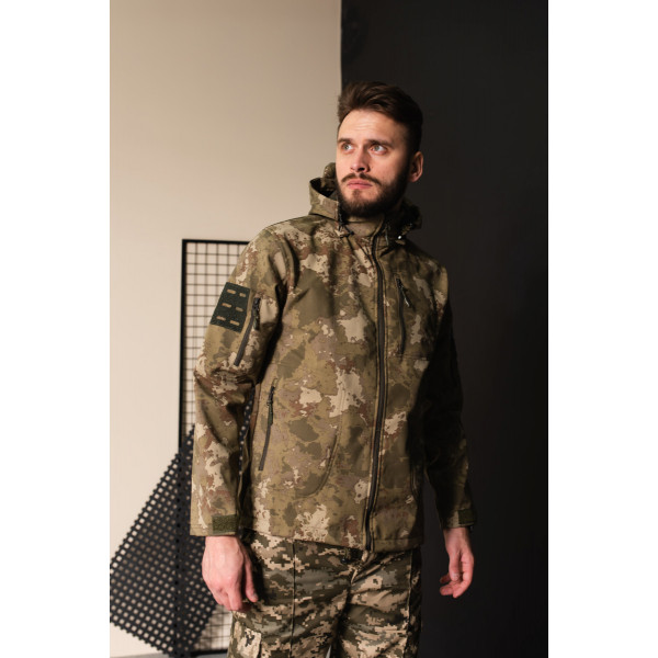 Куртка чоловіча тактична Мультикам Accord Туреччина Софтшел Soft-Shell ЗСУ 8718 XXL хакі