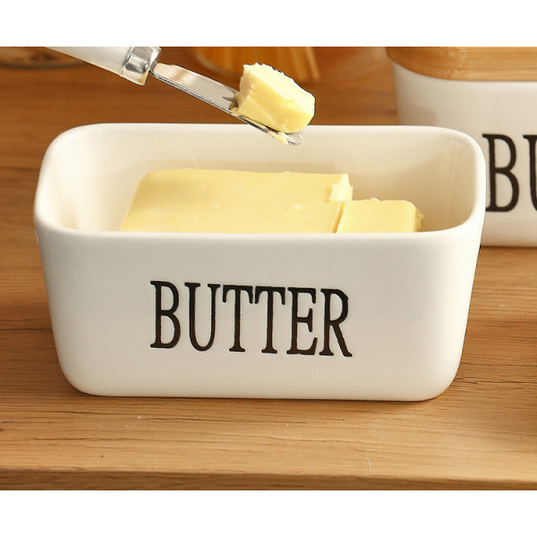 Маслянка керамічна Butter 7793 600 мл біла