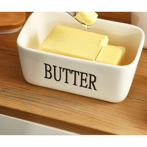 Маслянка керамічна Butter 7793 600 мл біла