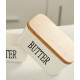 Маслянка керамічна Butter 7793 600 мл біла