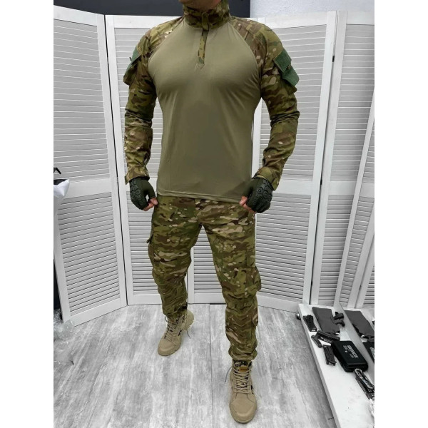 Чоловічий армійський костюм мультикам для ЗСУ Tactical тактична форма убакс і штани Туреччина 7284 XL