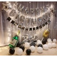 Набір надувних кульок Happy Birthday Silver 5957 13 предметів сріблястий