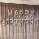 Набір надувних кульок Happy Birthday Silver 5957 13 предметів сріблястий