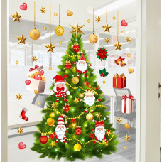 Набір новорічних наклейок на вікно Happy New Year 6 13788 60х90 см 1 лист