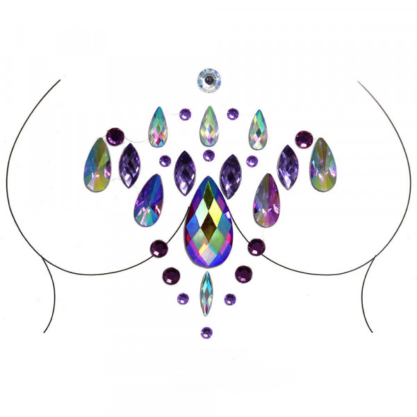 Наклейки кристали для грудей Crystals 2 8506 9х8 см
