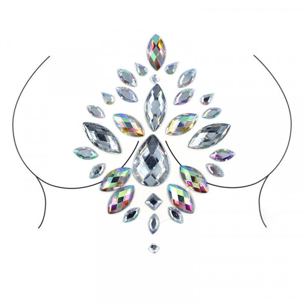 Наклейки кристали для грудей Crystals 2 8517 11х8 см