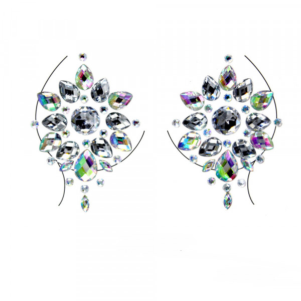 Наклейки кристали для грудей Crystals 3 8496 15.5х10 см