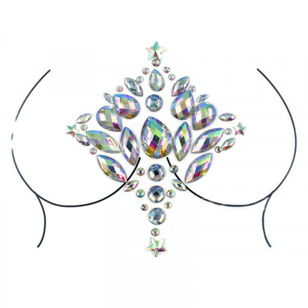 Наклейки кристали для грудей Crystals 3 8518 13х10.5 см