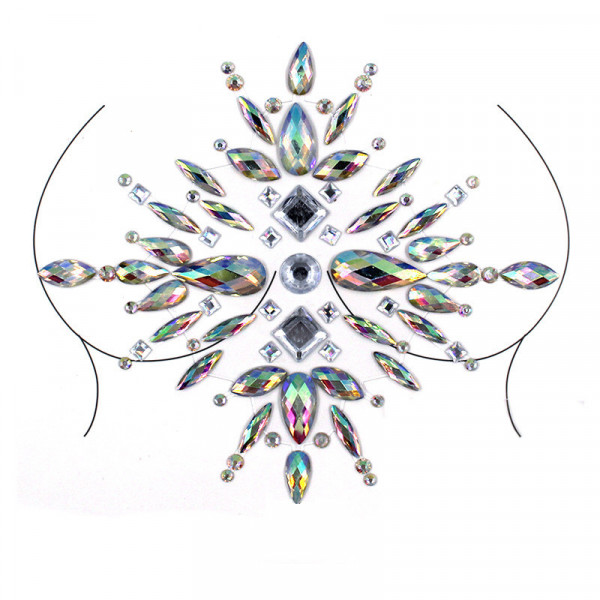 Наклейки кристали для грудей Crystals 4 8519 15х12 см