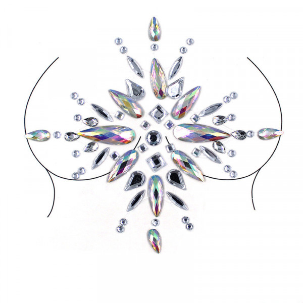 Наклейки кристали для грудей Crystals 5 8520 13х12 см