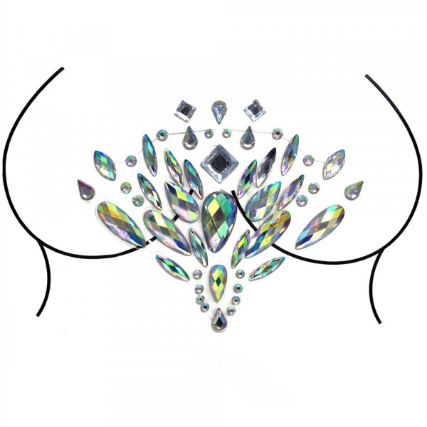 Наклейки кристали для грудей Crystals 9 8502 12х9.5 см
