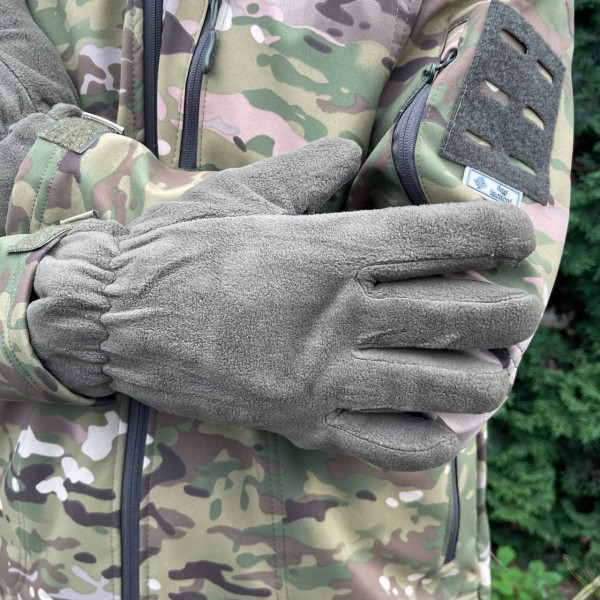 Рукавички тактичні флісові Туреччина ЗСУ 8682 хакі