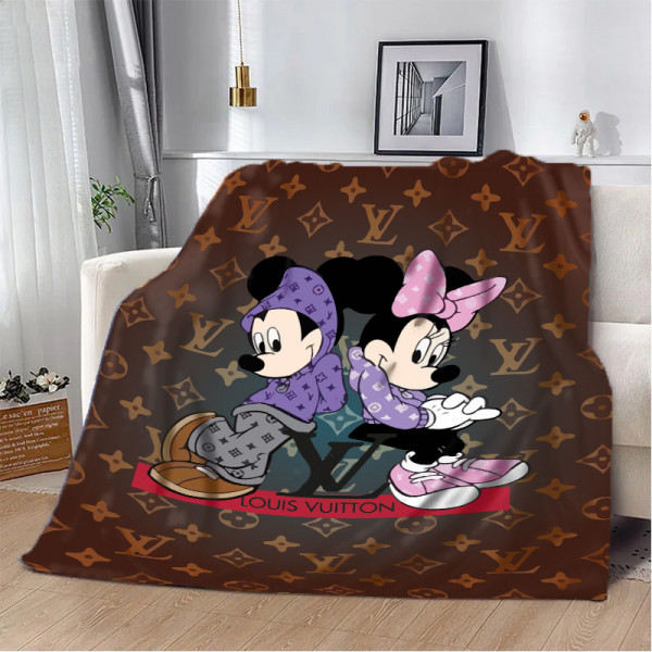 Плед 3D Магія та Стиль Легендарне Поєднання Louis Vuitton та Мікі Маус 10578 160х200 см