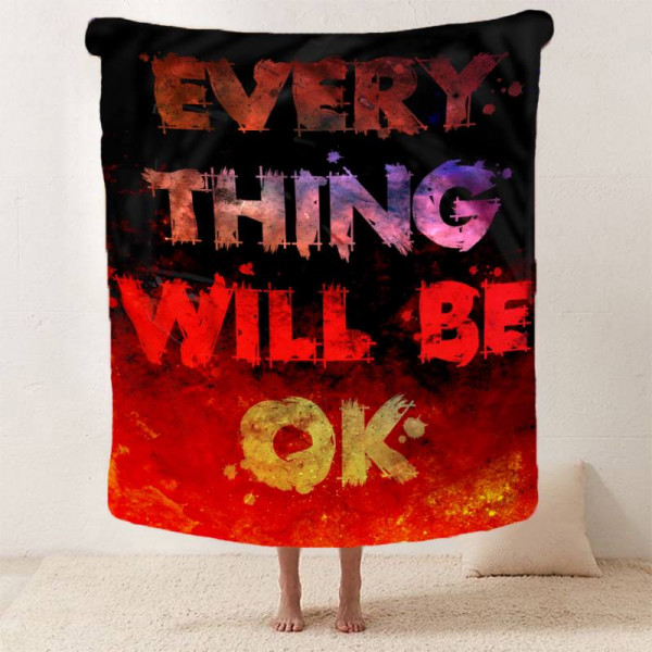 Плед 3D мотиваційний "EVERY THING WILL BE OK №2" 12827 160х200 см