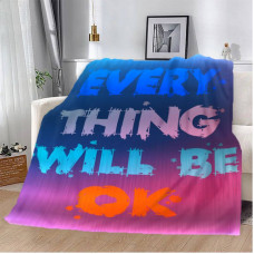 Плед 3D мотиваційний EVERY THING WILL BE OK 12824 160х200 см