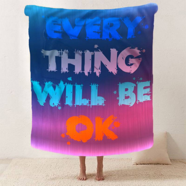 Плед 3D мотиваційний EVERY THING WILL BE OK 12825 135х160 см