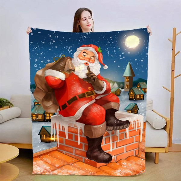 Плед 3D новорічний Санта Клаус №2 13839 160х200 см