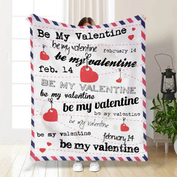 Плед 3D з побажаннями "Be My Valentine" 15624 160х200 см
