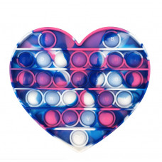 Антистрес іграшка Pop It Сині серце пупирка 5083