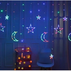 Гірлянда від мережі новорічна Moon and star 2 13742 3 м мультиколор