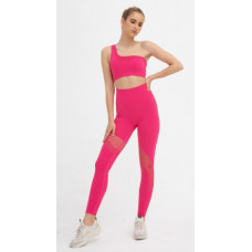 Комплект для фітнесу топ та легінси 6298 L малиновий