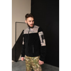 Кофта флісова чоловіча військова тактична з липучками під шеврони Мультикам 8041 56 розмір хакі