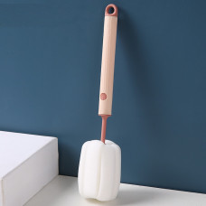 Мочалка для миття пляшок та склянок 14763 5х8х27 см персикова