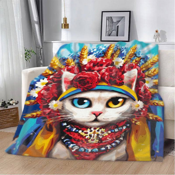 Плед 3D Український котик 12913 160х200 см