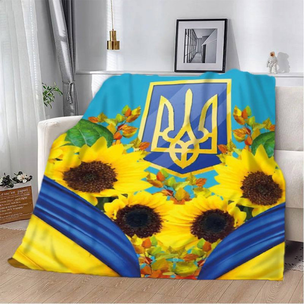 Плед патріотичний 3D Патріотична соняшникова гордість 11622 135х160 см