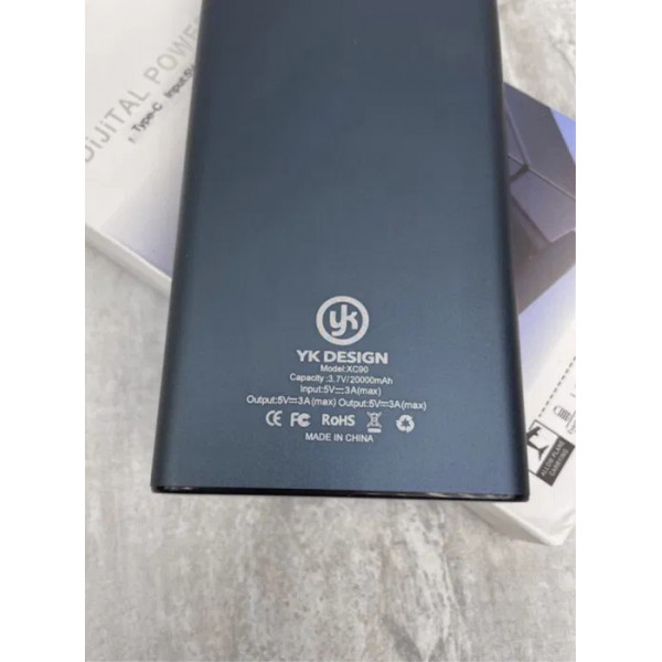 Повербанк Power bank YK Design XC90 9386 20000 mAh сріблястий