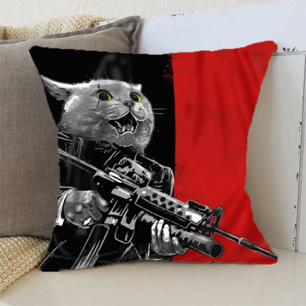 Подушка 3D Котячий бунт 2578_D 12034 35х35 см