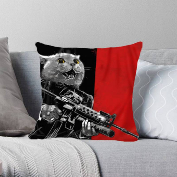 Подушка 3D Котячий бунт 2578_D 12034 35х35 см
