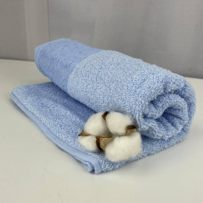 Рушник для обличчя махровий Febo Vip Cotton Botan Туреччина 6398 блакитний 50х90 см